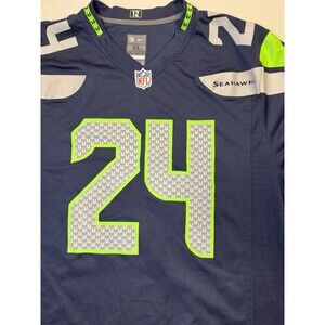 Nike On Field Seattle Seahawks Marshawn Lynch Jersey Blue Men's XL NFL Football